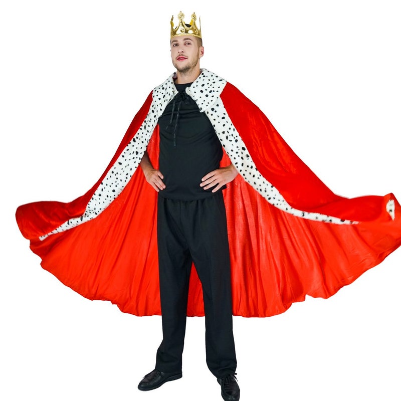 KalcyKizz Men's Kings Costume,One Size, (Color - Red,gold,white) - Image 4